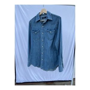 Polo Denim Long Sleeve Button Down Shirt